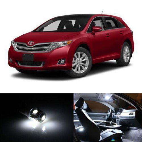 Toyota venza 2009-2013 10 11 interior hid white led light bulbs package kit 12x