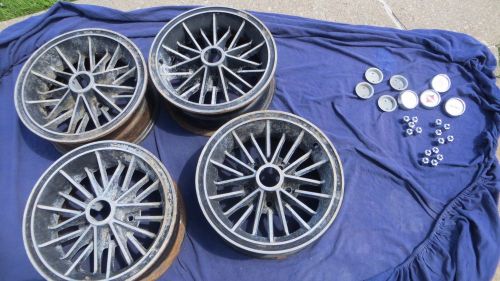 Kelsey hayes stripper wheels set of 4, 15&#034; x 6&#034;, gm 4.75&#034; with lug nuts and caps