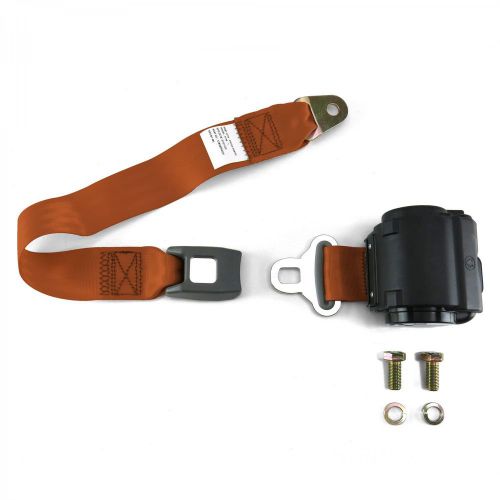 2pt copper retractable seat belt standard buckle - eachstrap car harness
