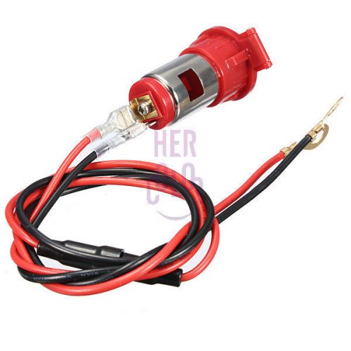 Car motorcycle auto cigarette lighter power socket plug outlet 5 color 12v