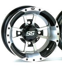 Itp ss112 rims wheels honda trx250r set 4 front rear machined / black