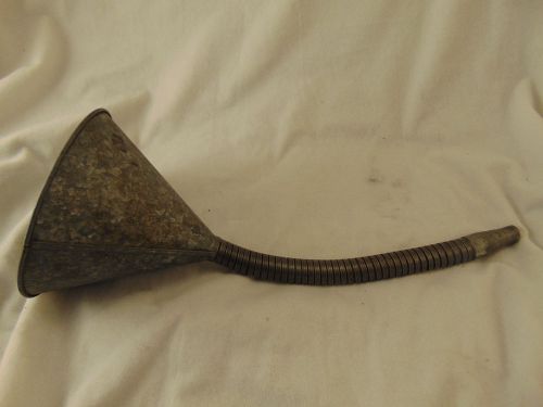 Vintage oil funnel huffy automotive products division tool galvanized metal car