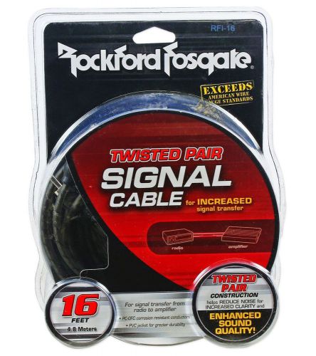 Rockford fosgate rfi-16 rfi16 16 foot twisted pair ofc car audio rca cable