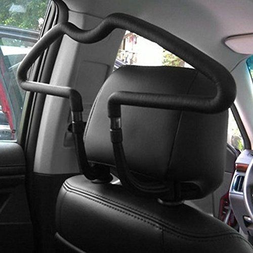 Aulyn car seat headrest clothes jackets suits holder metal car coat hanger black