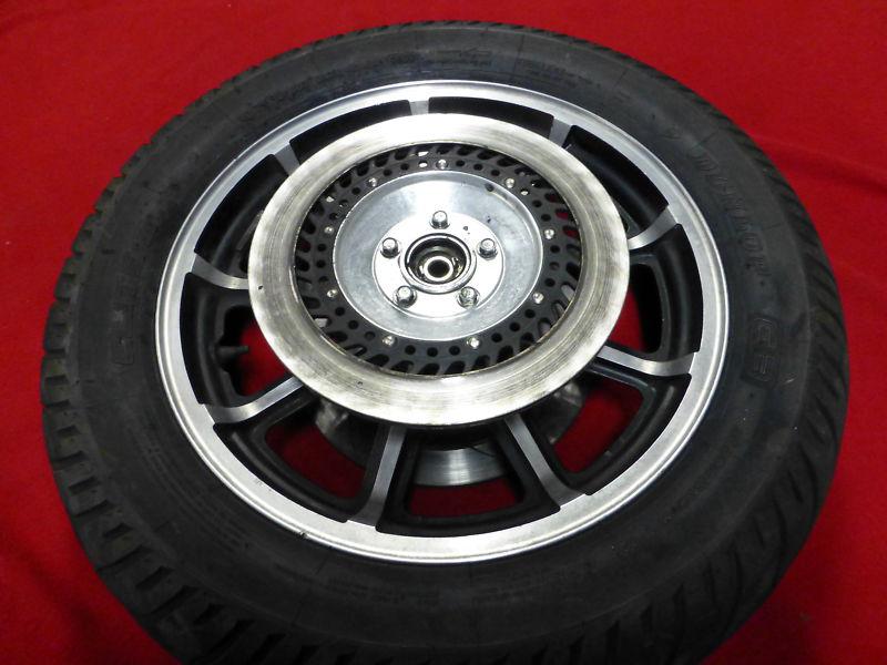 1984 honda goldwing gl1200 gl1200a nice front rim & nice dunlop elite 3 tire 