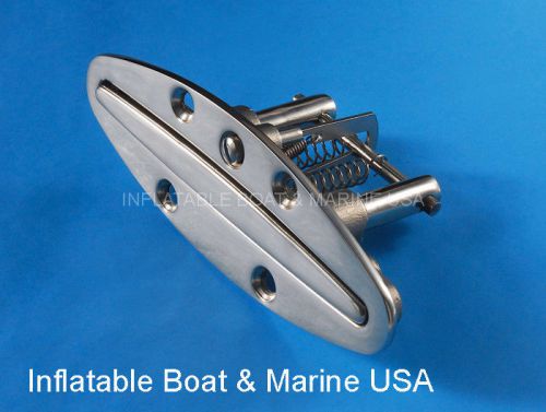 Boat pop up / pull up cleat - 6&#034;  316 marine stainless steel