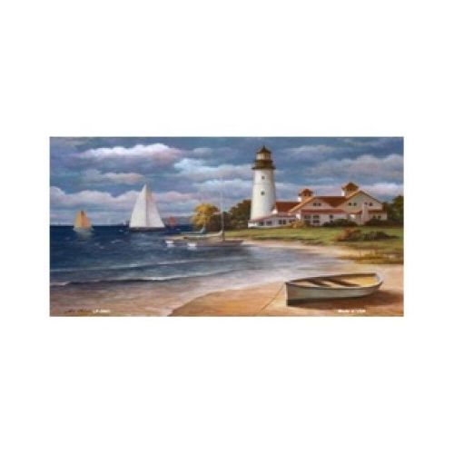 Lighthouse painting license plate