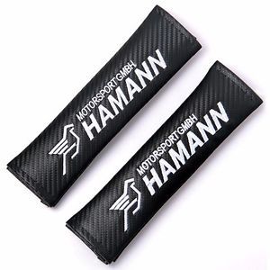 New 2pcs black auto seat belt cover pads shoulder cushion for bmw hamann