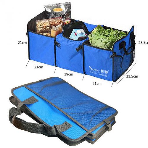 Organizer folding multifunction multi-pockets freezer storage bag car