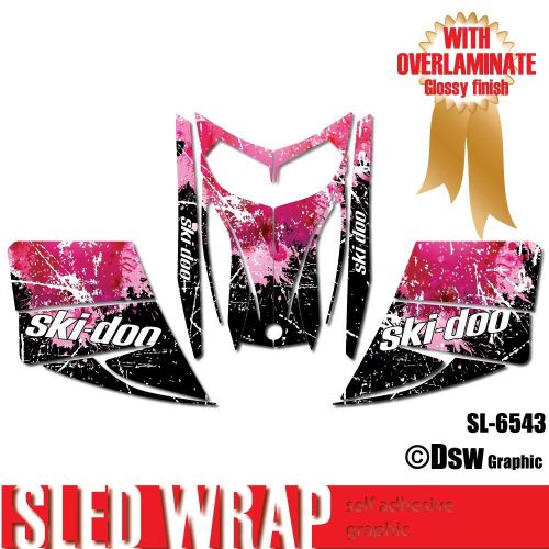 Sled wrap decal sticker graphics kit for ski-doo rev mxz snowmobile 03-07 sl6543