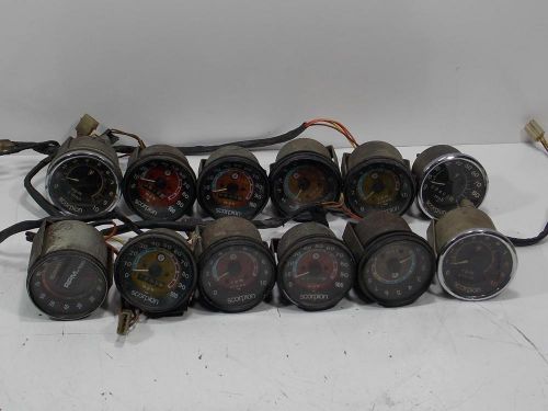 Lot of 12 vintage 70&#039;s scorpion snowmobile tach&#039;s speedometers see pics