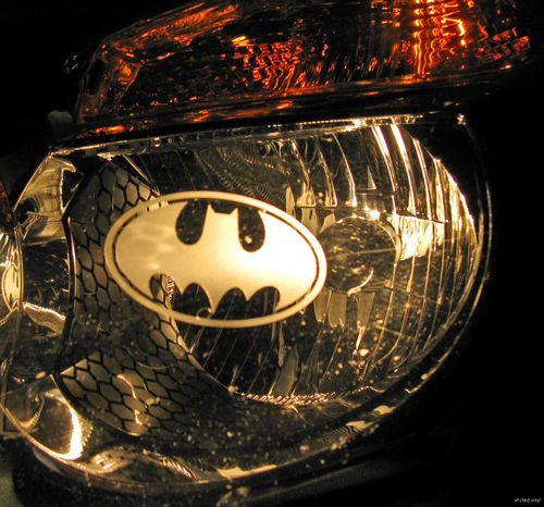 Batman head or tail light decal etched sticker graphic vinyl bat man brake car