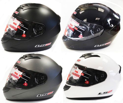Ls2 ff352 full face motorcycle motorbike helmet white, matt black plain rookie