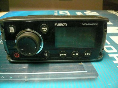 Fusion ms‑ra200 am/fm stereo marine band vhf receiver untested as is
