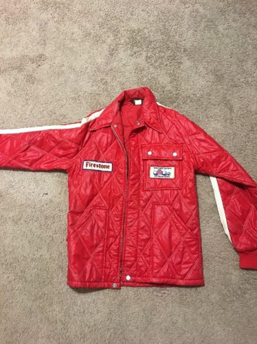 Parnelli jones firestone race jacket with pins from the 80s