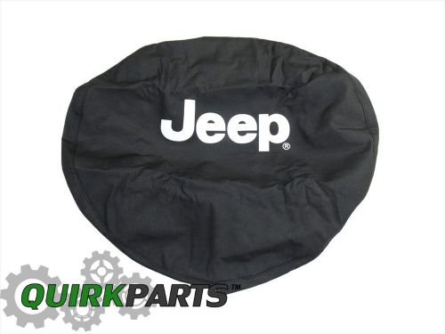 01-07 jeep wrangler jeep liberty black spare tire cover w/logo genuine mopar