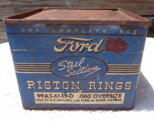 Original nos genuine ford v8 flathead piston ring set 99as-6149-d .060 oversize