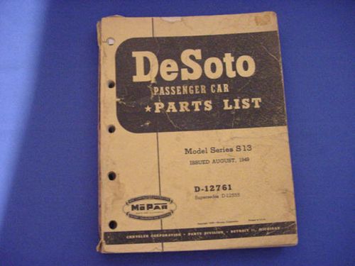 1949 mopar desoto part list/description manual (used)