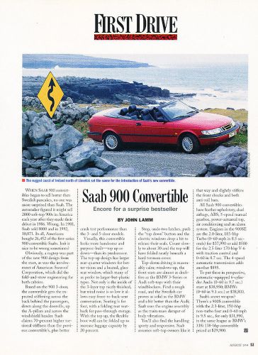 1994 saab 900 convertible - classic article d109