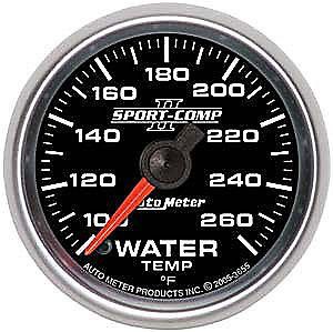 Autometer 3655 sport comp ii elec water temp gauge