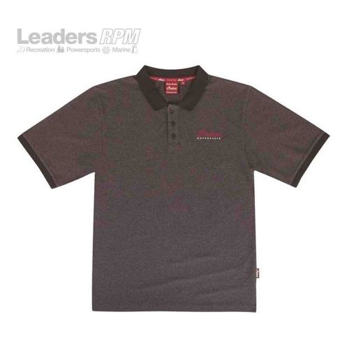 Indian motorcycle new oem mens logo polo, large (l), gray marl, 286616706