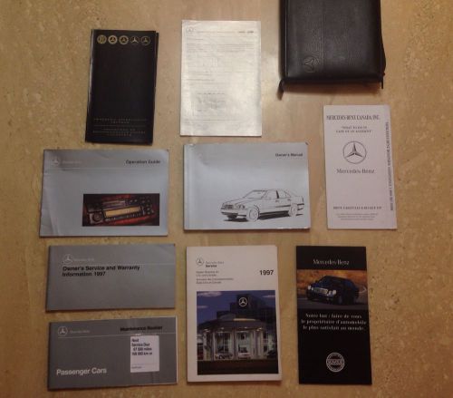 Mercedes benz 1997 w202 c220/280/c36 owner&#039;s manual &amp; black mbz leather case