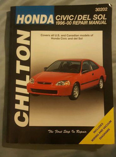 Chilton honda civic/del sol repair manual 1996-2000