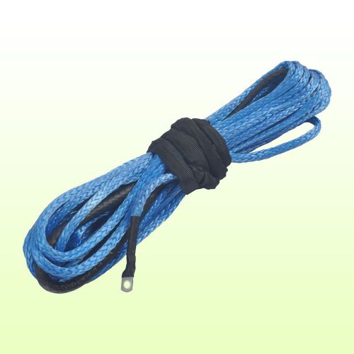 1/4&#034; x 50&#039; 7700lbs synthetic winch line cable rope with sheath atv utv blue
