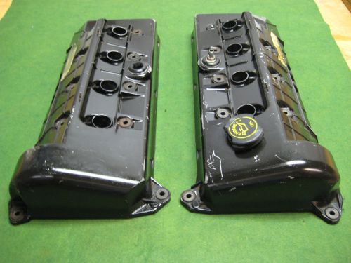 Pair 1996-1998 ford mustang cobra dohc 4.6l engine valve covers in black oem