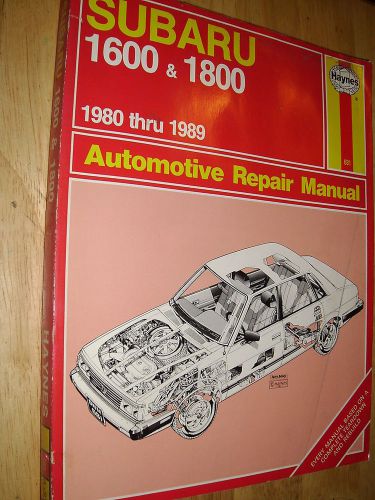 1980-1989 subaru 1600 and 1800 shop manual 88 87 86 85+