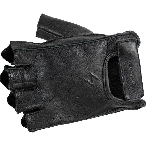 Black 3xl scorpion exo half cut fingerless leather glove
