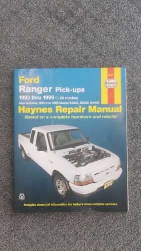 Ford ranger haynes repair manual 1993-1999