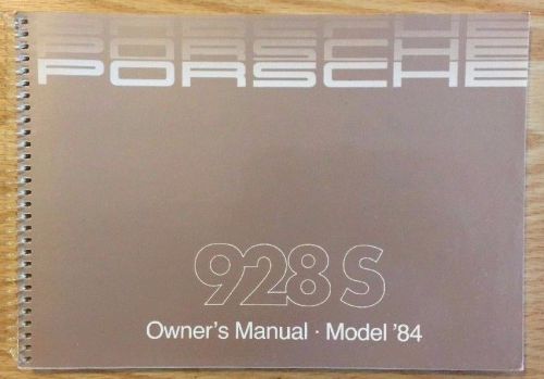 1984 porsche 928 s owners manual