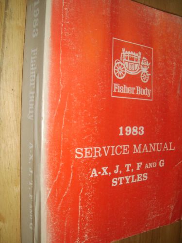1983 chevrolet camaro / pontiac firebird /  body shop manual original