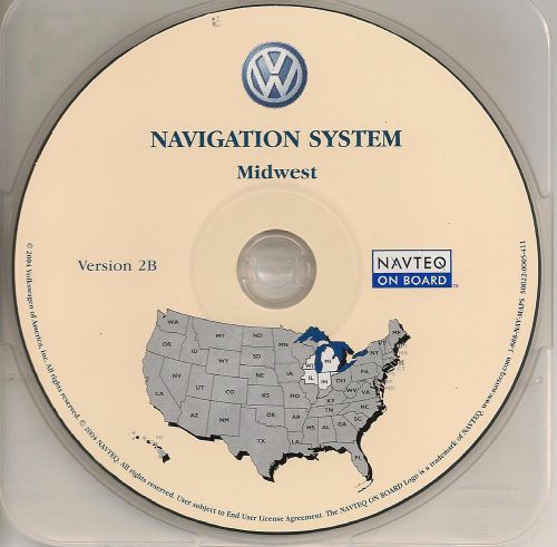 2004 2005 vw touareg navigation cd map midwest cover mi in partial states wi il