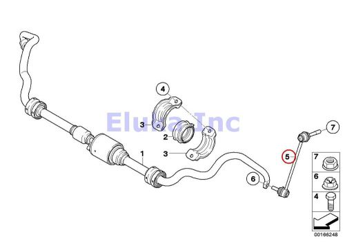 Bmw front right stabilizer sway bar end link e70 e70n e71 f15