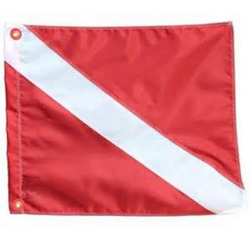 Skin divers boat flag 12&#034;x18&#034;made in usa- nylon,w/brass grommets,outdoor
