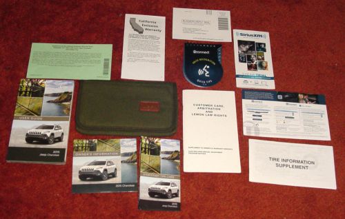 2015 jeep cherokee owners manual + free shipping