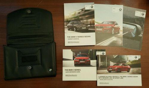 2012 bmw 3 series sedan owners manual set with case