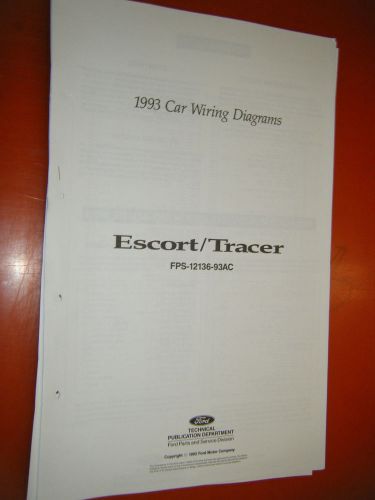 1993 ford escort mercury tracer factory wiring diagrams sheets service