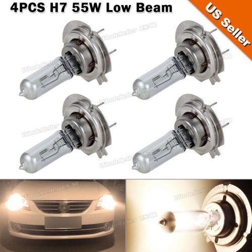 2sets low beam h7 auto headlight bulb 55w 1300lm high performance halogen