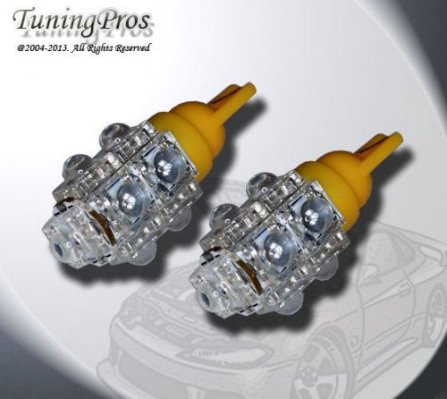 License plate t10 wedge 9 flux yellow led bulb (set of 2, 1 pair) 3652 2821 194