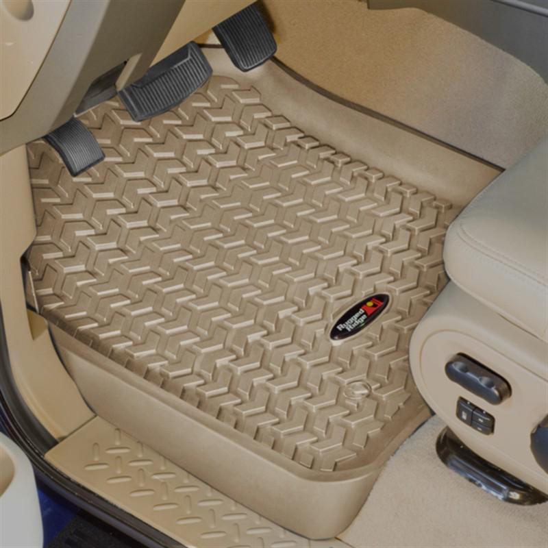 Rugged ridge 83902.07 all terrain floor liner front pair tan