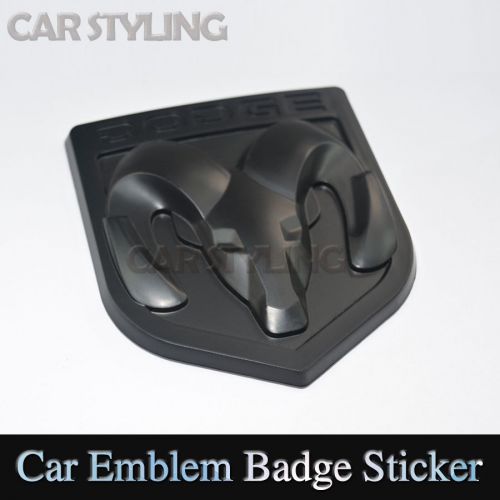 Black dodge ram 3d metal logo car rear sticker badge emblem decal car styling
