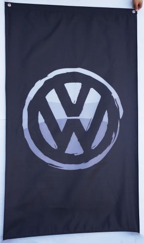 Volkswagen flag vw banner-3x5ft vw car racing flag-vertical-black-free shipping