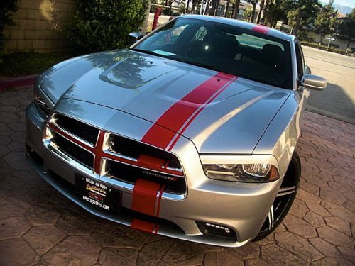 Dodge charger mopar style racing stripes graphic decal 20 feet red 06-17