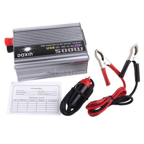 500w dc 24v to ac 220v usb portable voltage transformer car power inverter k8e0