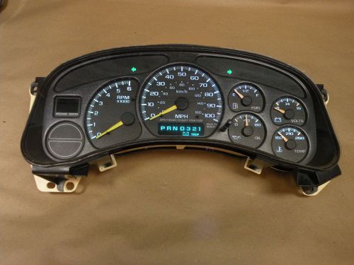 99-02 silverado sierra tahoe instrument gauge cluster speedometer reman!