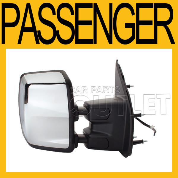 12 13 nissan cargo nv2500hd tow power heated mirror glass chrome cap cover right