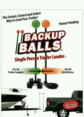 Glow in the dark back up balls single person trailer alignment hitch trailers